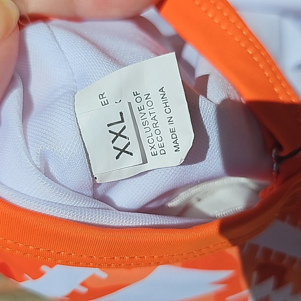 Orange Tropical Swim Short Tank Top Tankini Boy Short Bathing Suit Set XXL - Picture 6 of 13